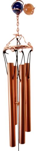 Ebros Gift Spiral Galaxy Copper Metal Wind Chime With Colorful Marbles Resonant Outdoor Patio Garden Decor Accessory