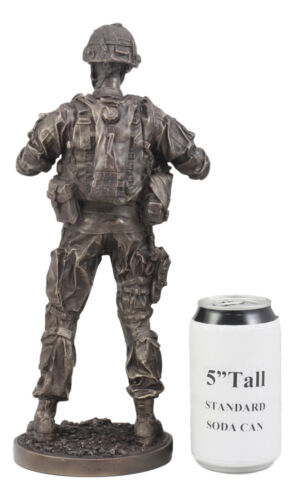 Modern Infantry Soldier Statue 13"Tall Rifleman Reporting Detail To Headquarters