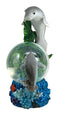Ebros Gift Coastal Antillean Manatee Sea Cow Family Water Globe Figurine 4.25"H
