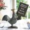 Ebros Rooster with Chef Hat Holding A Menu Board Statue 13.5" Tall Countertop