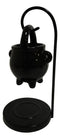 Wicca Witchcraft Hanging Ceramic Black Cauldron Essential Oil Burner Warmer