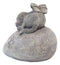 Pet Memorial My Love Sleeping Angle Dog Foot Print Rock Urn Bottom