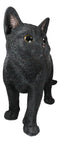 Large Lifelike Mystical Standing Black Cat Kitten Statue With Glass Eyes15"L