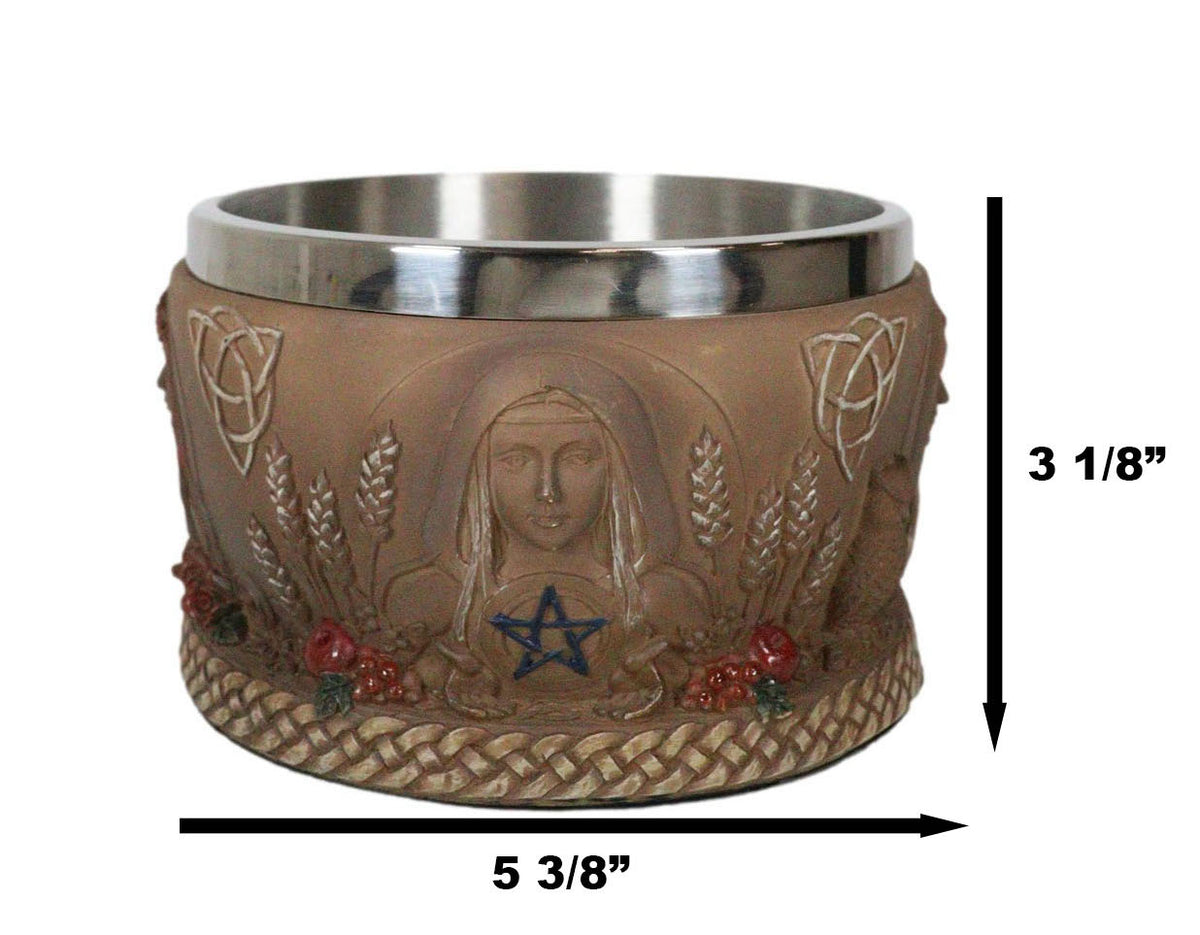 Wicca Metaphysical Triple Goddess Mother Maiden Crone Smudging Smudge Bowl - Ebros Gift