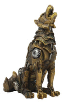 Ebros Denizen Of Twilight Steampunk Wolf Howling Statue 6" Tall Lycan Werewolf