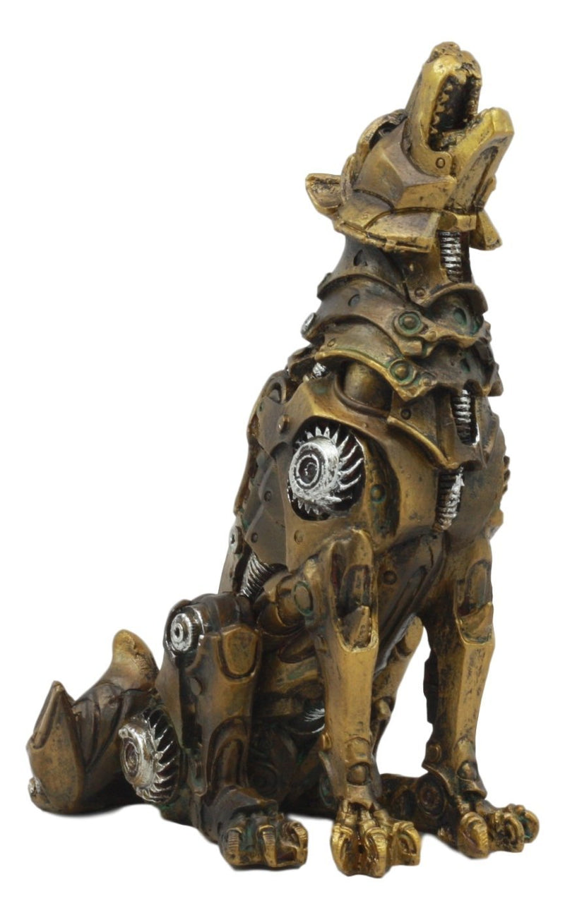 Ebros Denizen Of Twilight Steampunk Wolf Howling Statue 6" Tall Lycan Werewolf