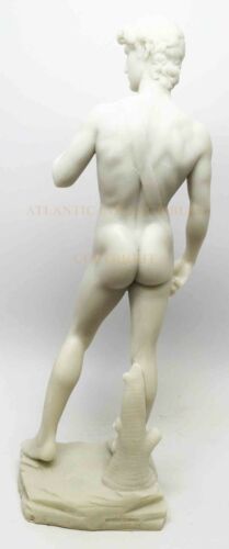 Ebros Renaissance Michelangelo Sculpture of Nude David Figurine Battle With Goliath