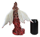 Raven Crow Crimson Red Fairy With Raven Crow Holding Sword Letter Opener Statue