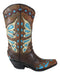 Rustic Western Cowboy Turquoise Butterfly Boot Decorative Flower Vase Or Planter