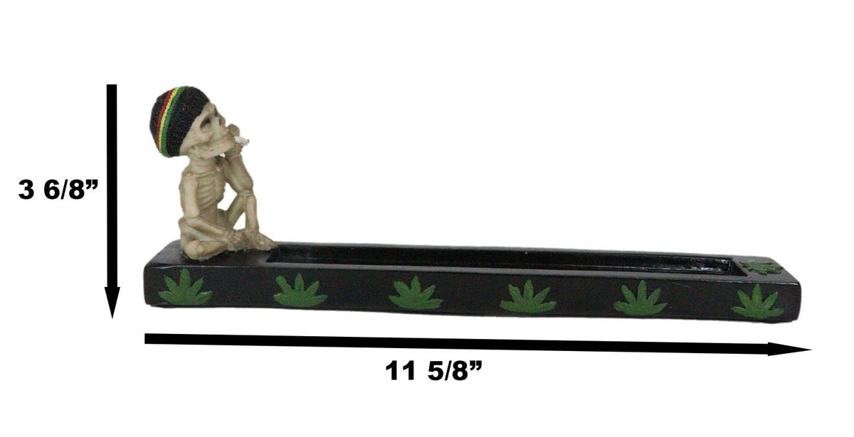 Good Vibes Day of The Dead Reggae Rasta Skeleton Smoking Stash Incense Burner