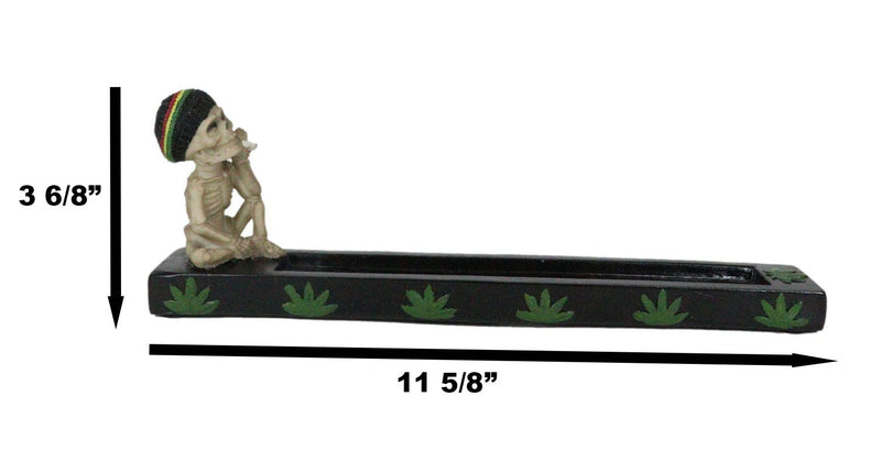 Good Vibes Day of The Dead Reggae Rasta Skeleton Smoking Stash Incense Burner