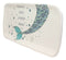 Marine Mermaid Tail Kisses Starfish Wishes Ceramic Serving Platter Tray Set Of 2