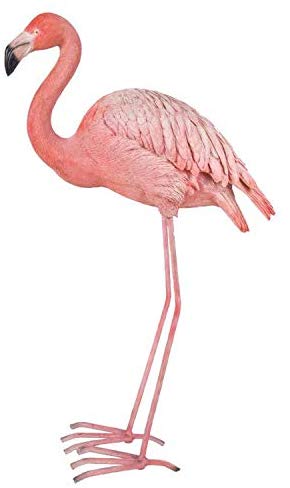 Ebros Gift 27.2" Tall Realist Look Flamingo Standing Resin Figurine Statue