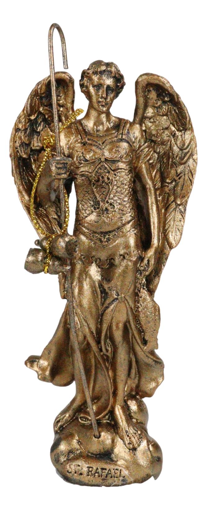 Ebros Catholic Archangel Saint Raphael Statue 5"Tall Sacrament of Pennance And Healing