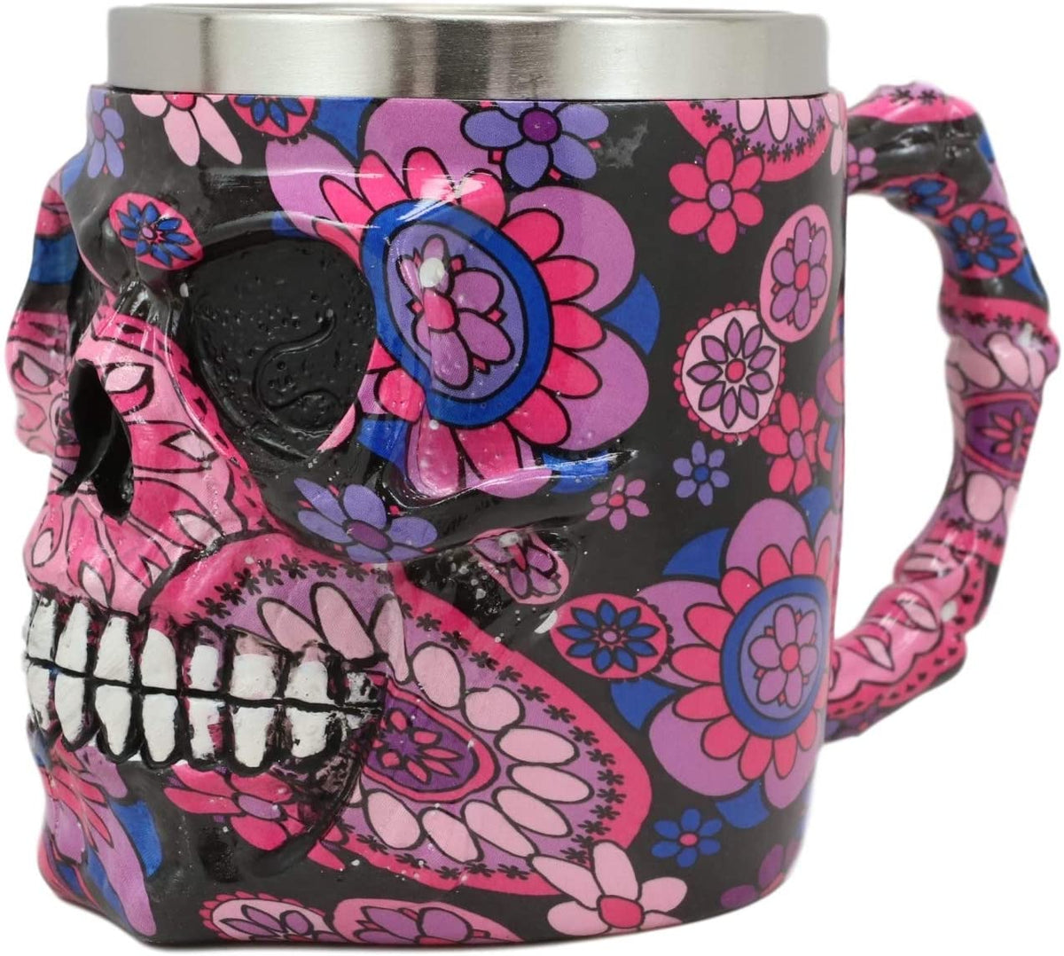 Ebros Gothic Day of The Dead Sugar Skull Coffee Mug 13Oz Novelty Tankard Cup