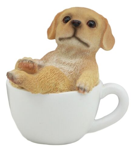 Realistic Mini Adorable Labrador Teacup Statue 3"H Pet Pal Dog Breed Figurine