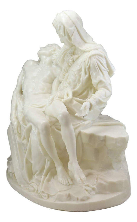 Large Michelangelo Vatican Catholic Reproduction Of La Pieta Statue 18.25"Tall