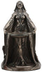 Large Bronzed Maxine Miller Celtic Triple Goddess Danu With Cauldron Statue 16"H