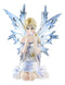 Ebros Frozen Blonde Frost Flake Wings Fairy Holding Spring Flowers Figurine