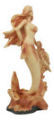 Ebros Ocean Marine Mermaid Princess With Sea Turtle Decor Statue In Faux Wood Resin