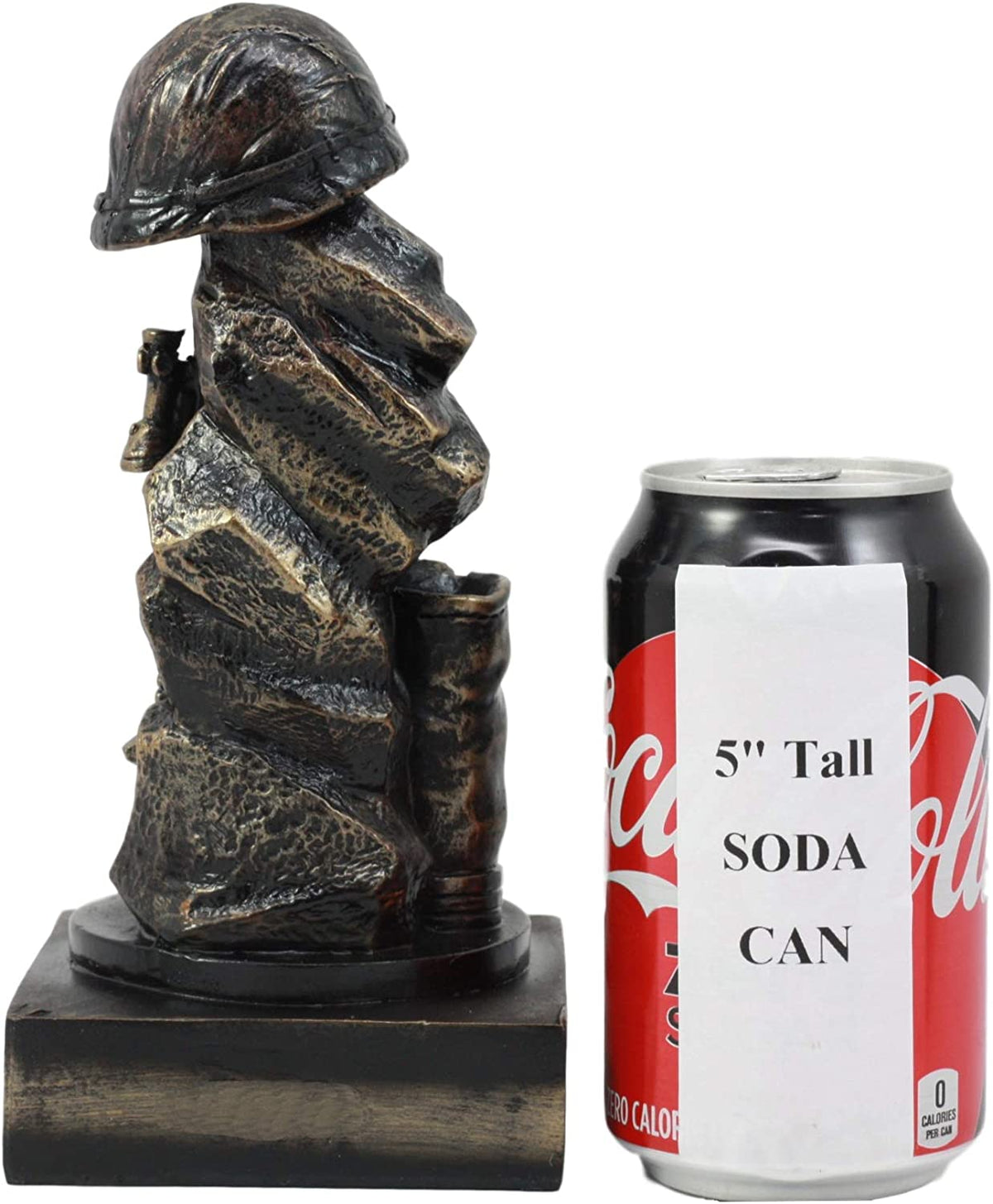 Honoring the Fallen Military Soldier's Boots Helmet & Rifle Statue 8 Inch - Ebros Gift
