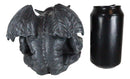 Notre Dame Horned Gargoyle With Spell Book Statue Demonic Bibliography Watchmen