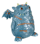 Proggle The Fat Little Blue Dragon With Tiny Wings Comical Chibi Small Figurine