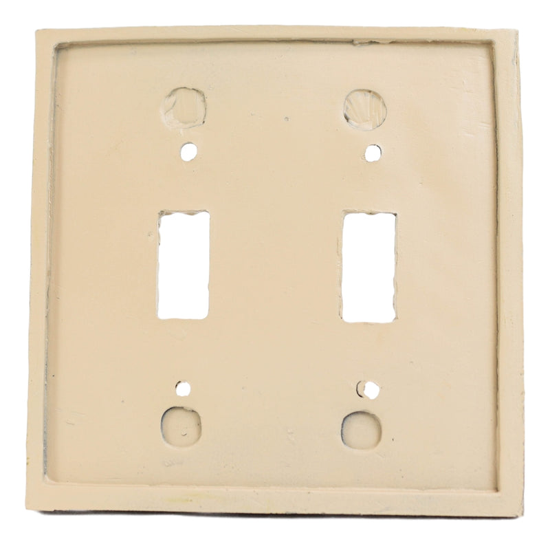 Set of 2 Western Horseshoe Turquoise Mustang Wall Double Toggle Switch Plates