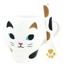 Feline White Kitty Cat Ceramic Mug Coffee Cup With Spoon Home & Kitchen Decor