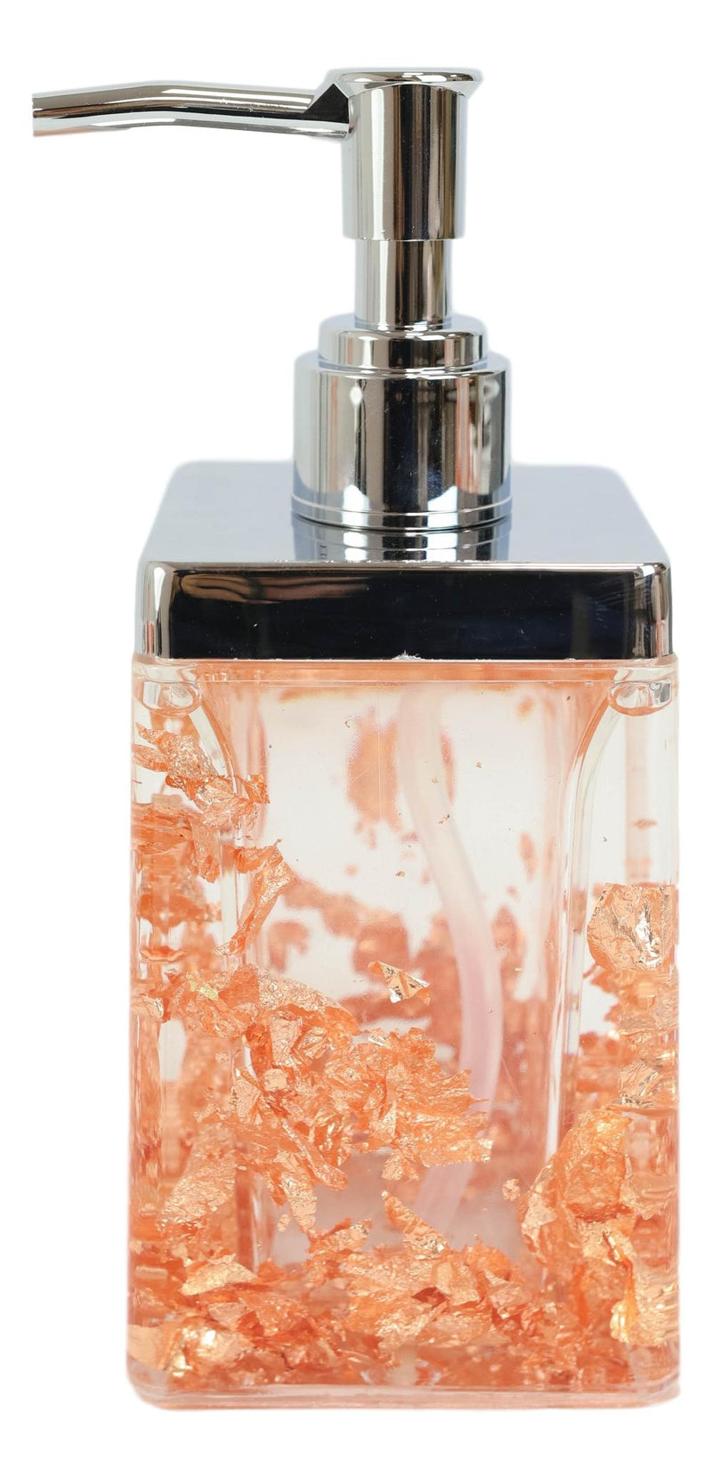 Golden Copper Flakes & Specks 5 Piece Chic Bathroom Vanity Accessories Gift Set
