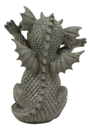 Hug Me Please! Small Baby Garden Dragon With Wide Open Arms Statue Fantasy Decor