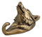 Wolf Animal Head Single Wall Hook Hanger Animal Shape Rustic Faux Bronze Figure