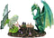 Ebros Amy Brown Elf Earth Fairy With Green Dragon Playing Chess Statue 7"H