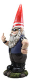 Ebros Rude Garden Greeter Go Away! Gnome Dwarf Statue 17.25"H Patriotic Gnome - Ebros Gift