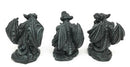 Set of 3 Small Gothic Stoic Winged Guardian Gargoyle Decorative Figurines 3.25"H
