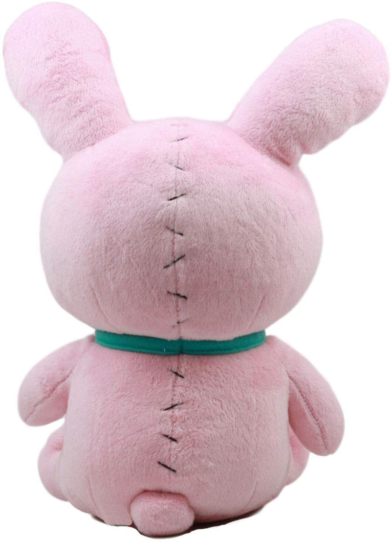 Larger Furry Bones Skeleton Pink Bunny With Green Polkadot Tie Plush Toy Doll