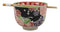 Ebros Gift Pink Fuchsia Floral Blossoms Ramen Udong Noodles 5" Diameter Bowl With Built In Chopsticks Rest and Bamboo Chopstick Set for Dining Soup Rice Meal Cereal Bowls Decor