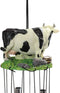 Ebros Gift Bovine Holstein Cow and Baby Calf Family Resonant Relaxing Aluminum Wind Chime Country Western Rustic Farm Cows Garden Patio Outdoor Decorative Accent Noisemaker