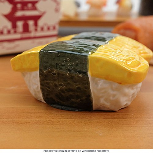 Ebros Japanese Egg Tamago Sushi Magnetic Ceramic Salt Pepper Shaker Set - Ebros Gift