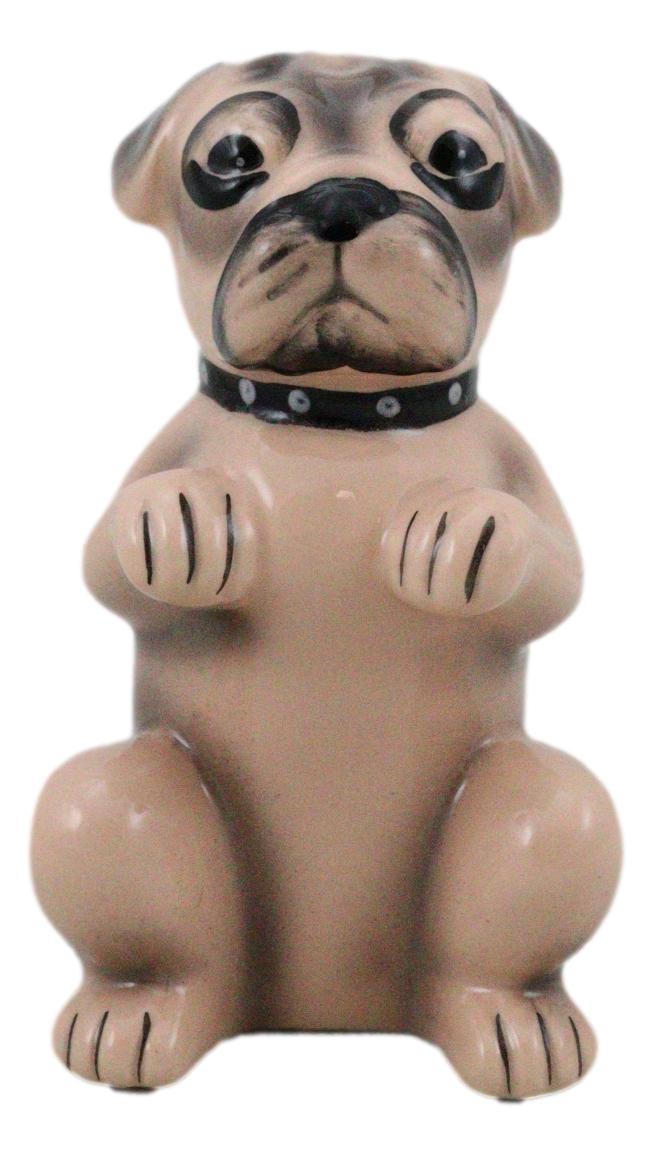 Adorable Black And Tan Begging Love Puppy Pugs Dogs Salt And Pepper Shakers Set