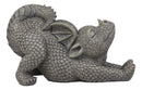 Ebros Garden Dragon Morning Greeting Stretch Statue 11.75" Long Cute Baby Dragonling Wyrmling Faux Stone Resin Finish Figurine Fantasy Dragons Home Decor