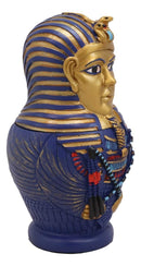 Ebros 3 Piece Set Pharaoh King TUT Sarcophagus Coffins with Mummy Nesting Doll Matroyshka Figurines 6" Tall - Ebros Gift