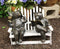Ebros 15" Long Aluminum Whimsical Modern Grizzly Bear Wife Gossiping On Cell Phone with Wine and Husband Reading Book On Rustic Bench Garden Statue Cabin Lodge Forest Bears Couple Decor Figurine - Ebros Gift