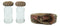 Rustic Western Cowboy Braided Lasso Ropes Salt And Pepper Shakers With Holder Set