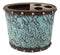 Faux Leather Western Turquoise Floral Bathroom Set of 5 Vanity Accessory Accent