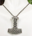 Necklace Hammer of Thor Pendant Jewelry Necklace. Norse Mythology