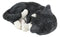 Realistic Sleeping Tuxedo Black and White Cat 10" Feline Pet Pal Kitten Figurine