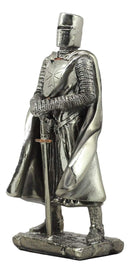 Ebros Medieval Holy Roman Empire Caped Crusader Knight w/ Sword Statue Suit Of Armor