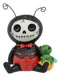 Furry Bones Dots Ladybug In Tuxedo Red Polkadots Skeleton Figurine Furrybones