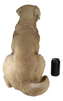 Ebros Large Realistic Lifelike Yellow Labrador Retriever Statue 21"H Golden Retriever